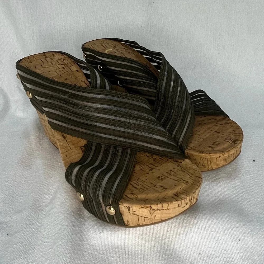 Cato Cork Wedge Sandals NEW - Picture 3 of 9